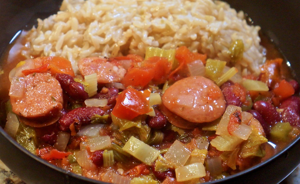Jan 19: Chicken wrap; Southern sausage, beans and rice