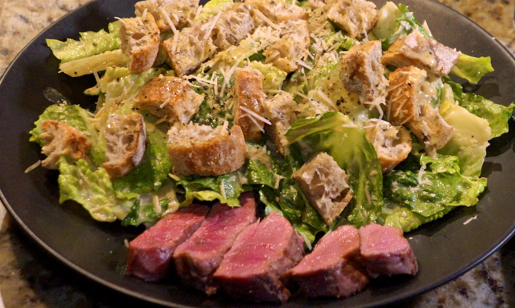 Feb 13: Reception lunch; Steak and Caesar Salad