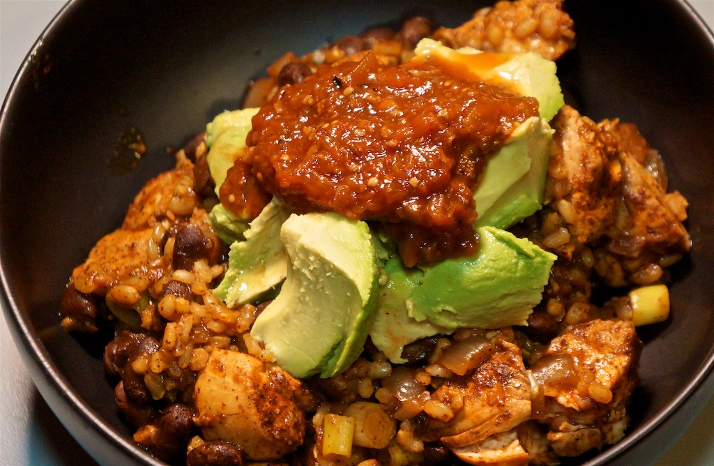 Mar 9: Alsatian Style Onion Tart; Red Chile Chicken and Rice with Black Beans