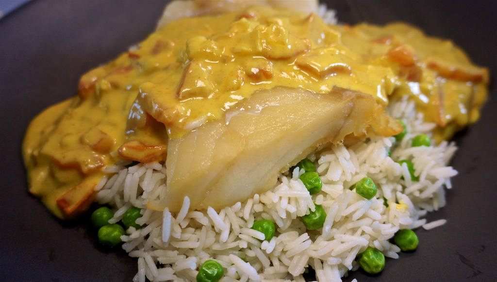 May 22: Baguette and toppings; Smoked Cod with Kedgeree sauce and rice