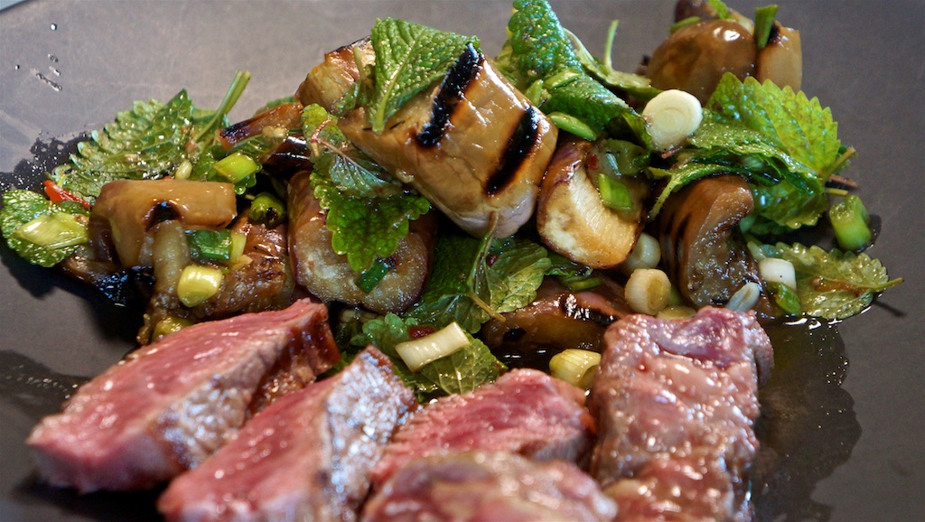 Jun 17: Nearly Niçoise; Rib Eye with Vietnamese Grilled Eggplant Salad