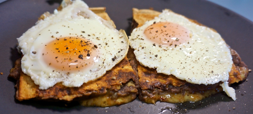 Jul 5: Popeye’s Fried Chicken with home-made Red Beans and Rice; ‘Quesadilla’ with Eggs