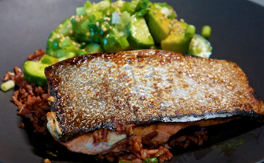 Jul 26: Turkey Wrap; Wild Sockeye Salmon with Cucumber and Avocado Rice Bowl