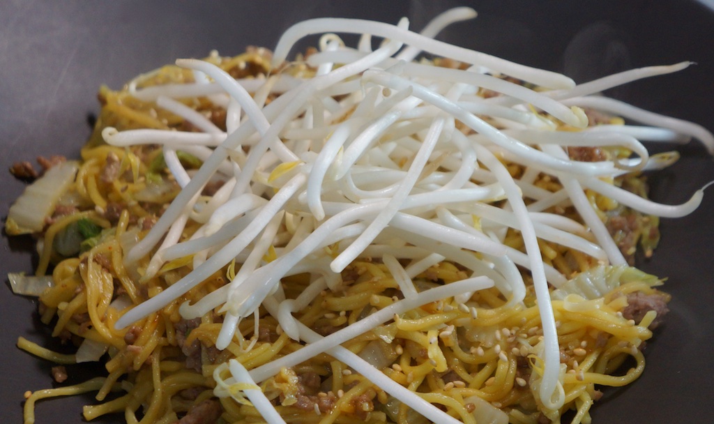 Jul 30: Country Deli; Stir Fried Shanghai Noodles with Ground Pork and Napa Cabbage