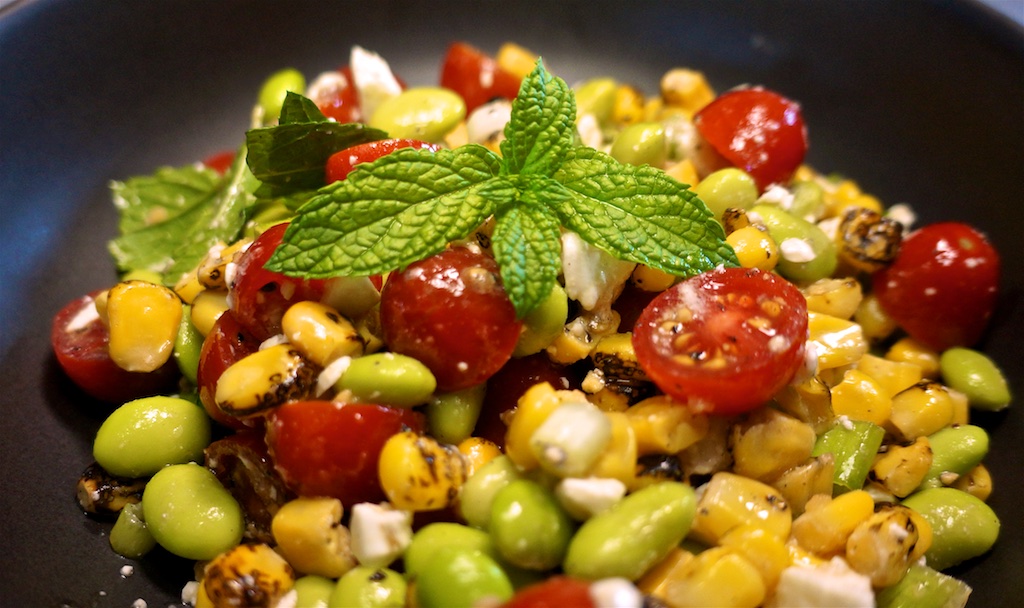 Aug 16: Business lunch; Succotash Salad