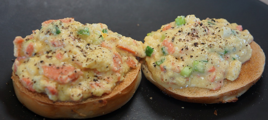 Sep 3: Smoked Salmon Scrambled Eggs; Italian Pot Roast with Grits