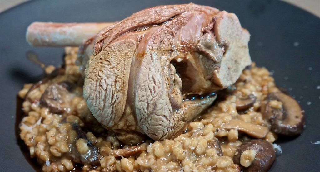 Sep 6: Sushi; Lamb Shanks with Mushroom Barley Risotto