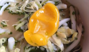 The egg yolk was probably the most 'eggy' thing we've ever tasted.