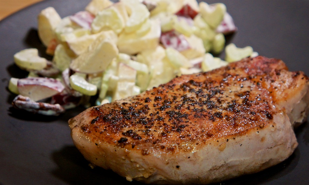 Oct 9: Burrito; Sous Vide Pork Chop with Waldorf Salad