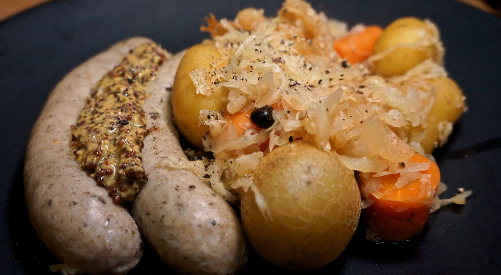 Oct 16: Burrito; Choucroute Garnie with Bratwurst