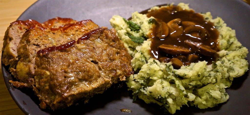 Nov 12: ‘Quesadilla’; Meatloaf with Kale Mashed Potato and Mushroom Gravy
