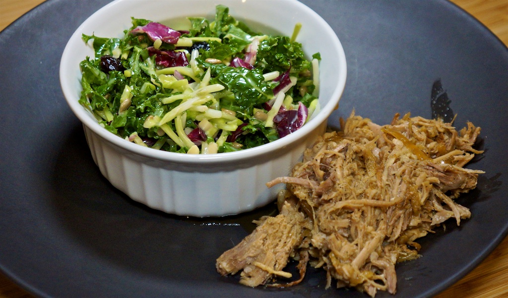 Nov 29: Burrito; Pulled Pork with Kale and Broccoli Salad