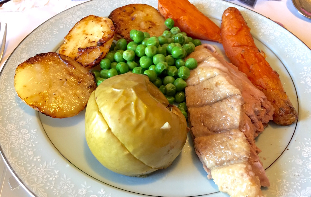 Dec 26: “Club” Lunch; Roast Duck with Roast Vegetables