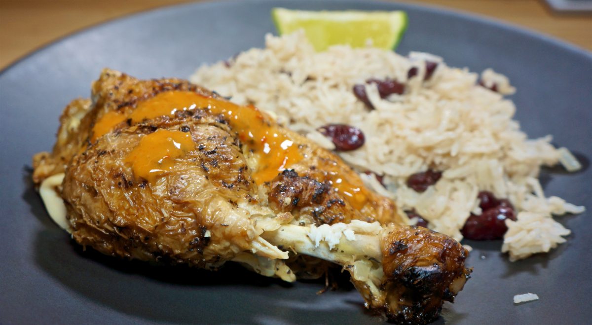 Jan 23: Double Double; Jamaican “Rice and Peas” with Roast Chicken