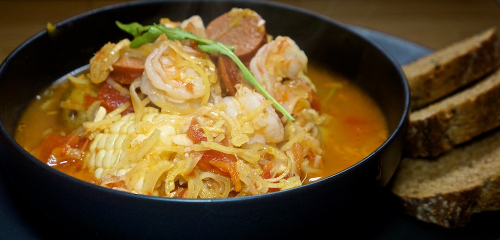 Mar 7: Yeros Wrap; Frogmore Stew