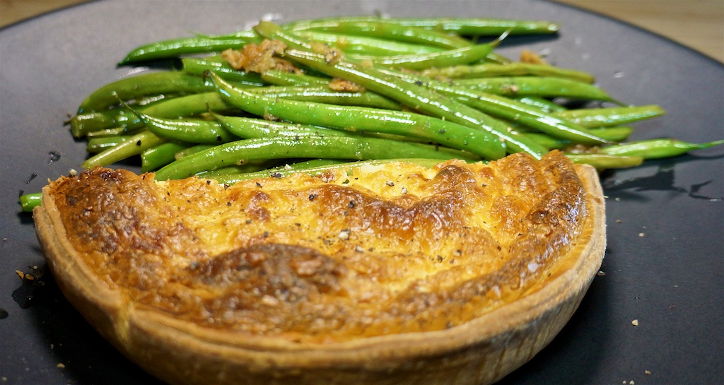 Apr 19: Chicken Wrap; Quiche Lorraine with Garlic Butter Green Beans