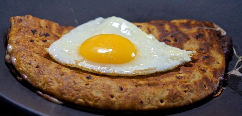 Apr 22: Chicken Caesar Salad; ‘Quesadilla’ with Fried Egg