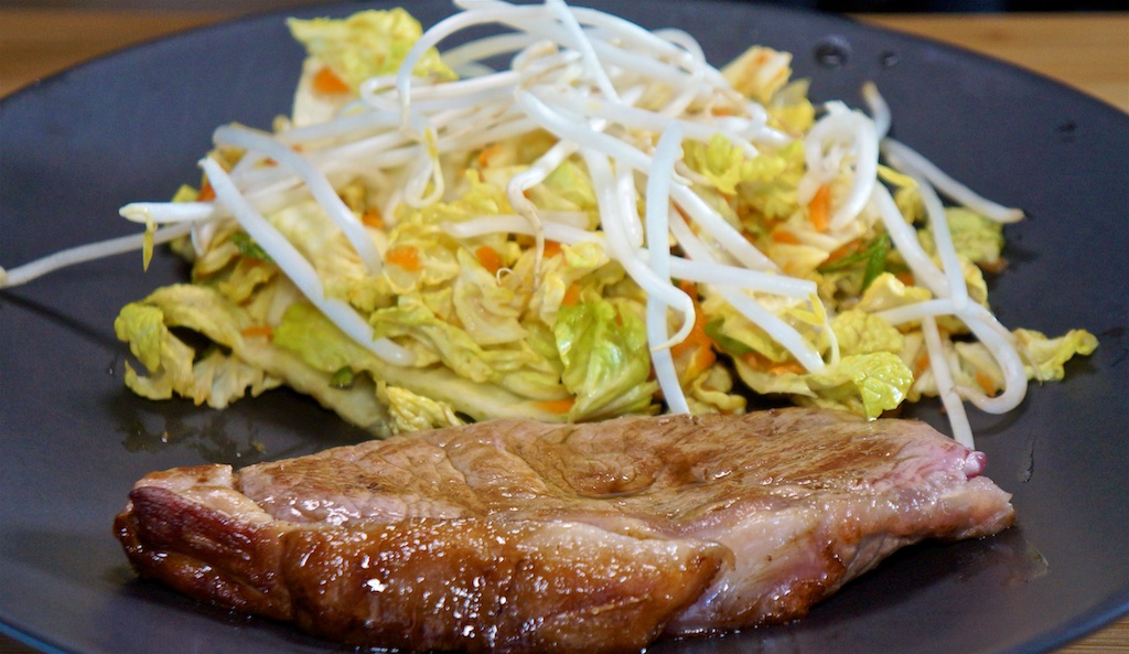 May 21: Roast Chicken Bagel Sandwich; NY Strip Steak with Vietnamese Salad