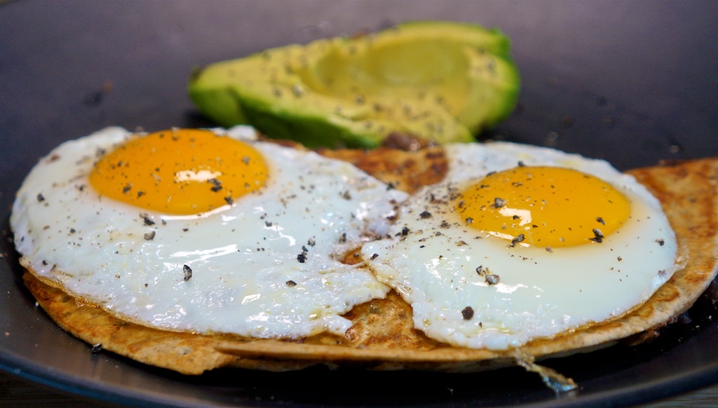 Jun 5: In and Out; Pulled Pork Quesadilla with Fried Eggs