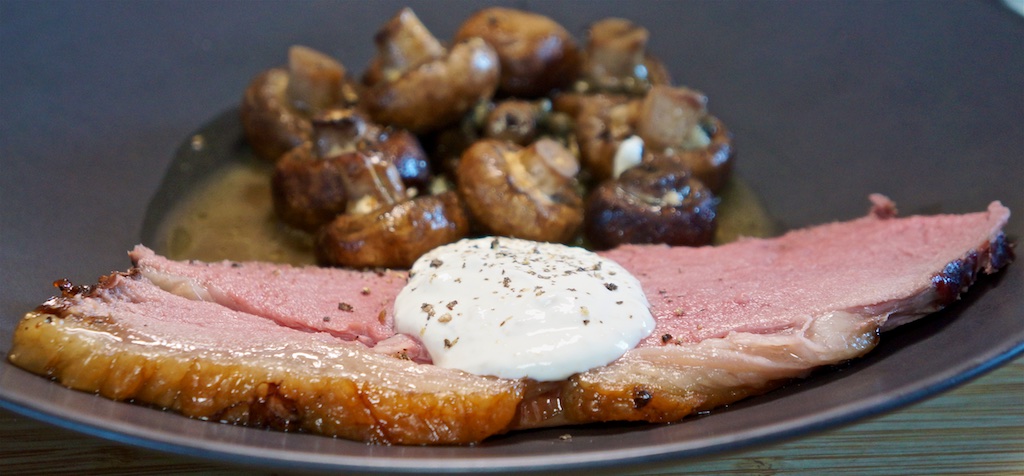 Jul 2: Pulled Pork Roll; Roast Top Sirloin with Roast Garlic Butter Mushrooms