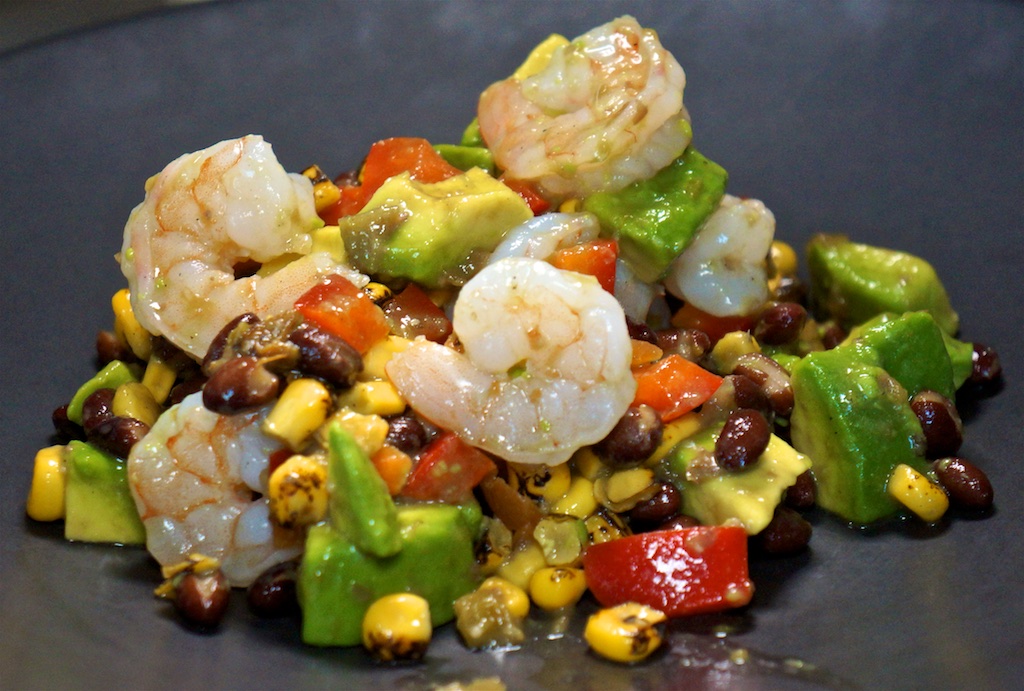 Jul 10: Popeye’s Fried Chicken; Shrimp with Corn, Black Bean, Red Pepper and Avocado Salad