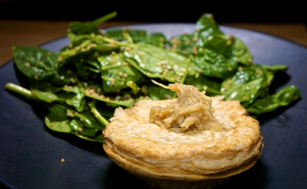 Sep 3: Corned Beef, Tabouli & Spicy Labné, Mushroom ‘Burger’; Lamb Pie with Spinach Salad