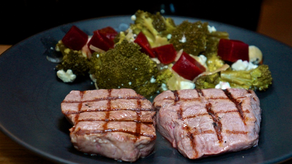 Oct 12: Avocado and Sardine Sandwich; Sirloin with Slow Cooked Broccoli