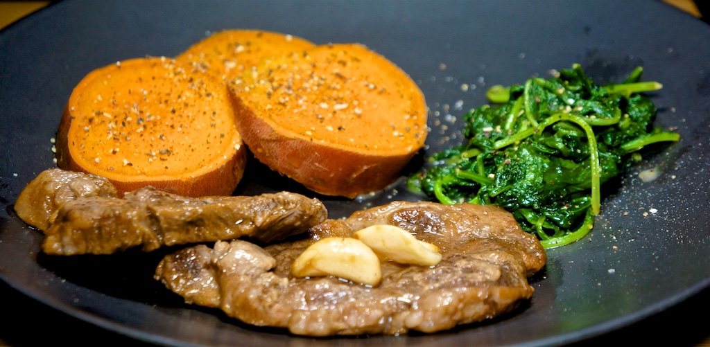 Dec 6: Chicken Salad, Tomato & Mayo Toasted Sandwiches; Vinegar Braised Pork Shoulder with Sweet Potato and Wilted Greens