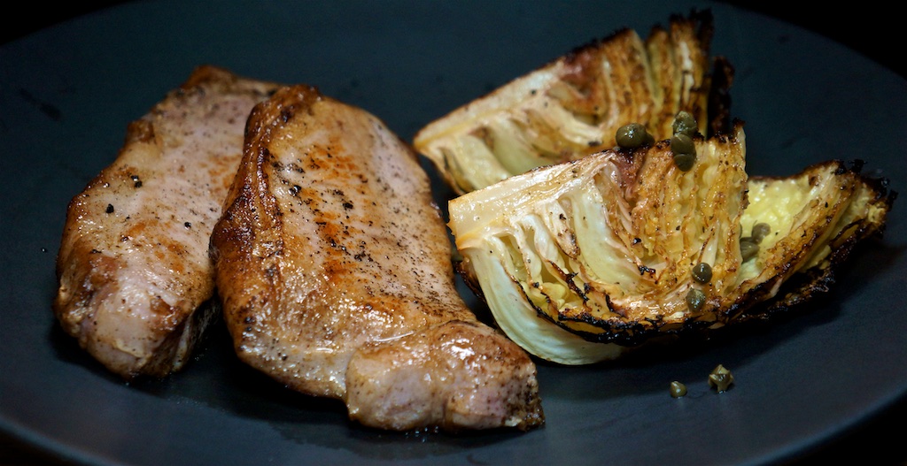 Dec 30: Supermarket Sushi; Sous Vide Pork Chops with Roast Cabbage with Lemon