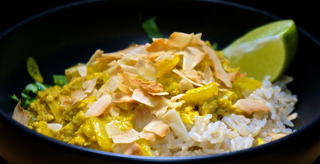 Jan 2: Tortilla Wraps; Turmeric Coconut Curry with Pork