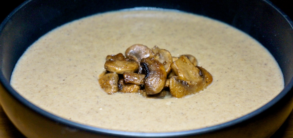 Jan 28: Fettuccini Alfredo with Bacon & Egg; Creamy Mushroom Soup