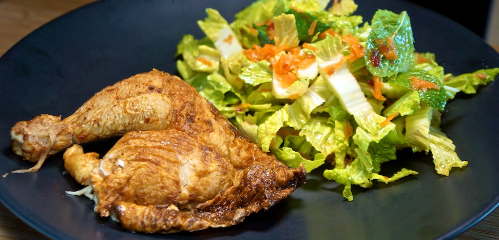 Jul 8: Blue Castello, Mushroom & Caramelized Onions, Guacamole, Bacon & Sun Dried Tomato; Roast Chicken Leg and Vietnamese Salad