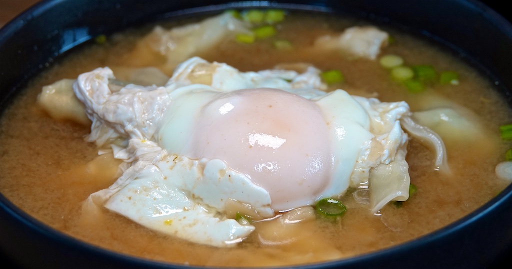 Aug 18: Popeye’s Chicken & Spinach Salad; Vegetable Gyoza in Ginger Miso Broth