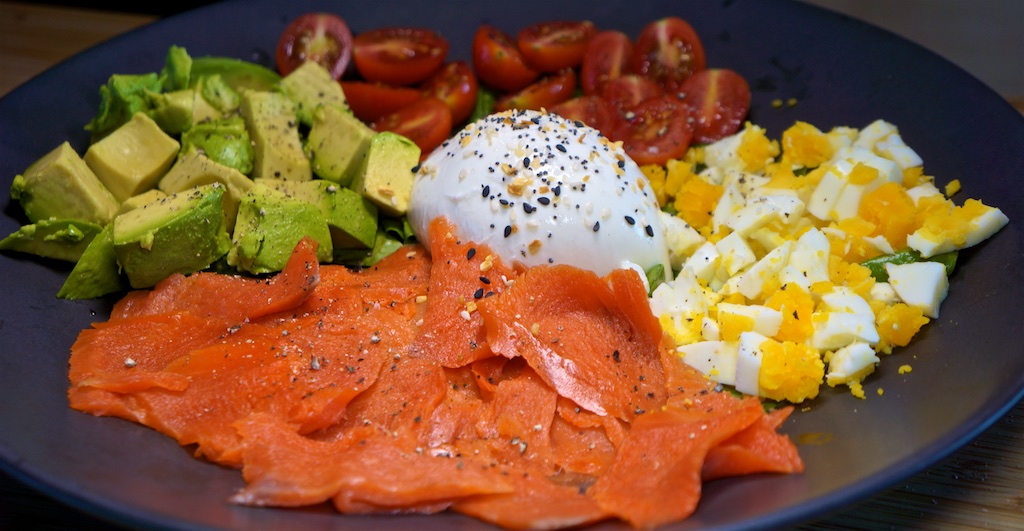 Aug 3: Kumato & Swiss, Sweet & Spicy Tuna & Swiss; Smoked Salmon “Cobb” Salad