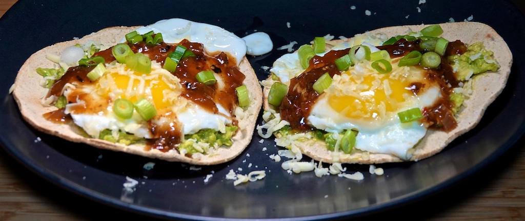 Oct 1: Double Double; Tostados with Avocado and Fried Egg