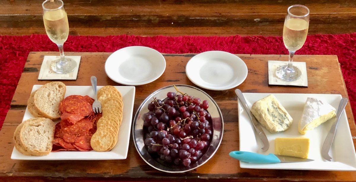 Dec 30: Taste of Tassie; Cheeses, Salami, Grapes and Bubbly