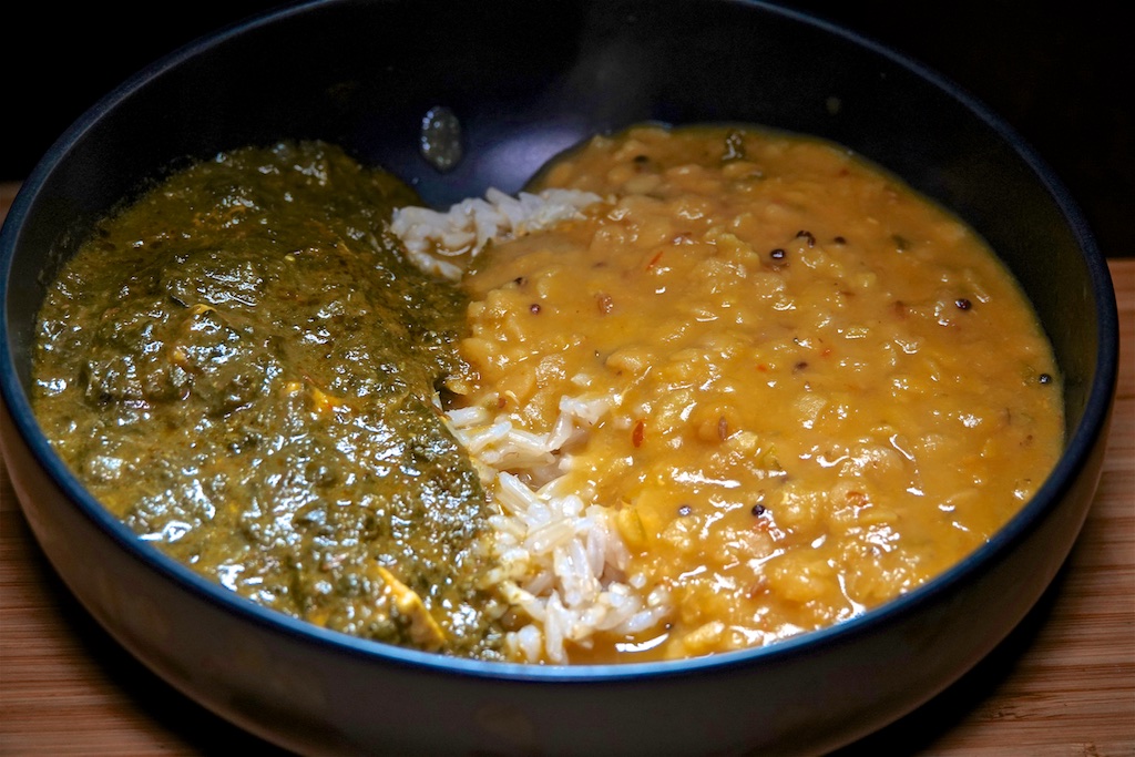 Dec 10: Ham & Avocado; Kashmir Spinach and Yellow Dahl on Brown Rice