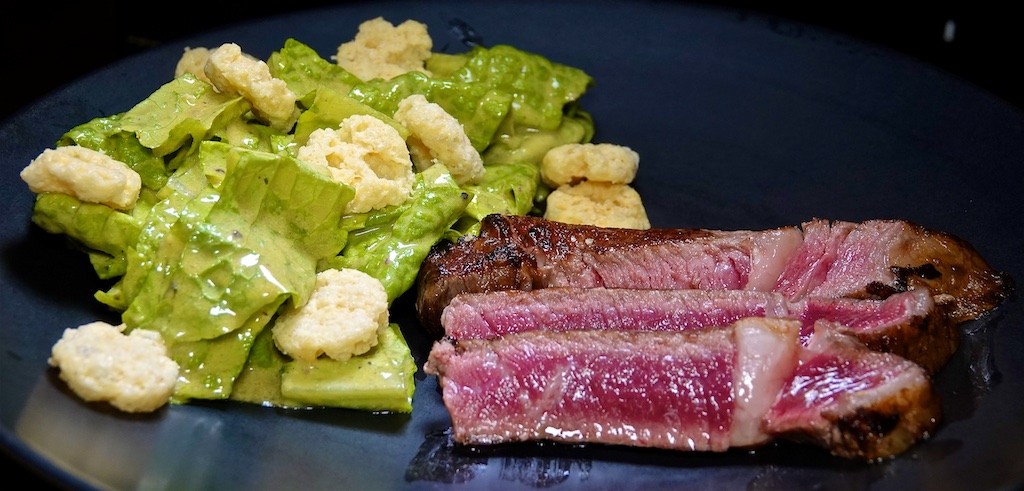 Feb 21: Popeye’s Fried Chicken; Dry Aged Rib Eye with Home Made Caesar Salad