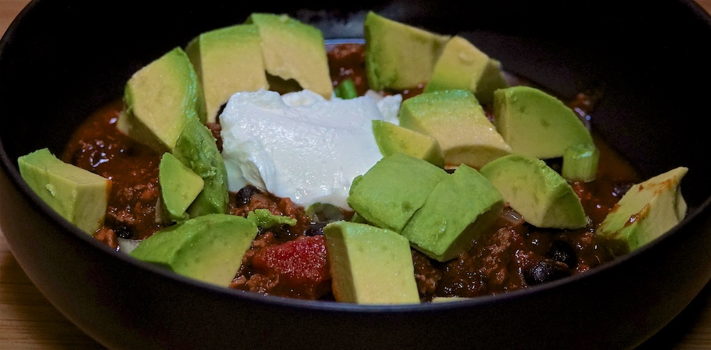 Mar 19: “Chinese”; Bacon and Black Bean Chili