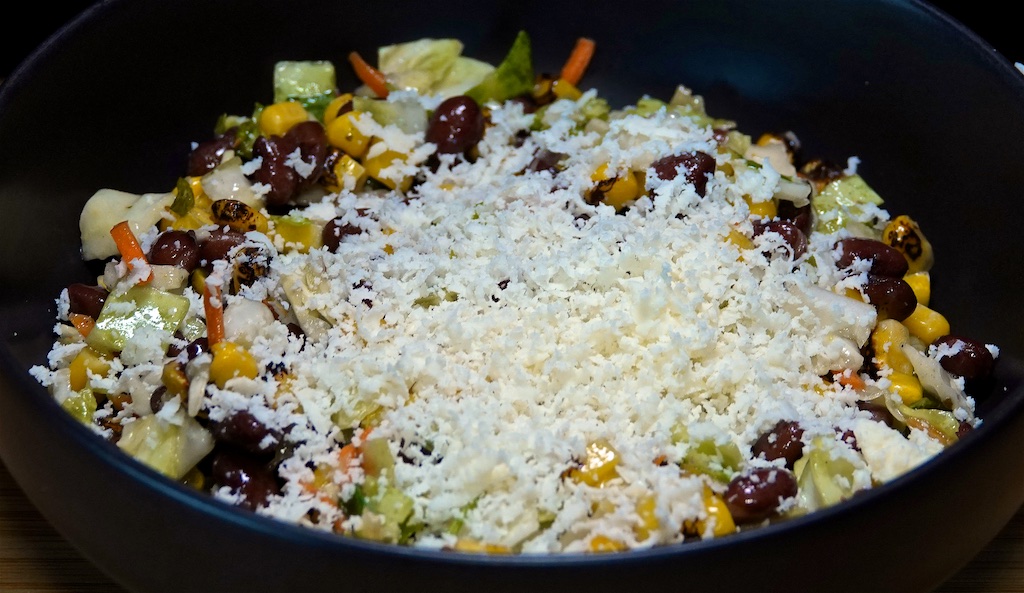 Jun 10: Egg Salad Sandwich; Southwestern Salad with Corn and Black Beans topped with Cotija