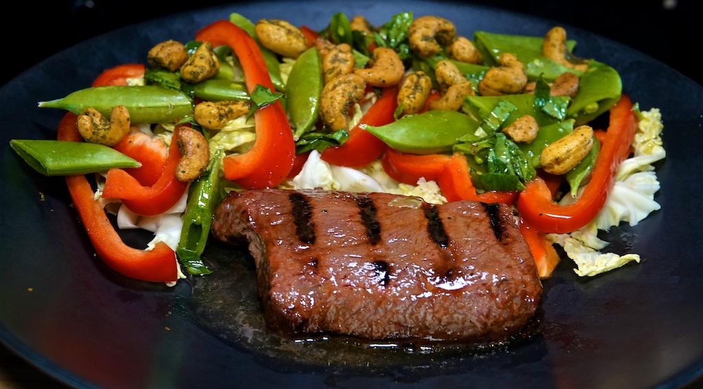Jun 12: Kumato & Cheddar, Egg Salad & Sprouts Sandwiches; Top Sirloin with Thai Inspired Salad