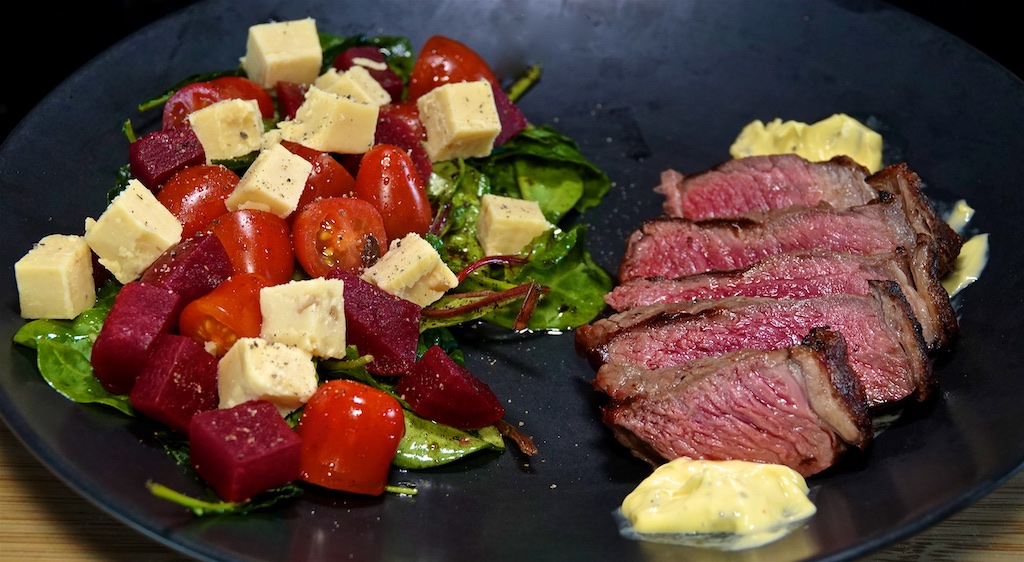 Jul 21: Lamb Yeros; New York Strip Steak and Béarnaise Sauce with Australian Inspired Salad