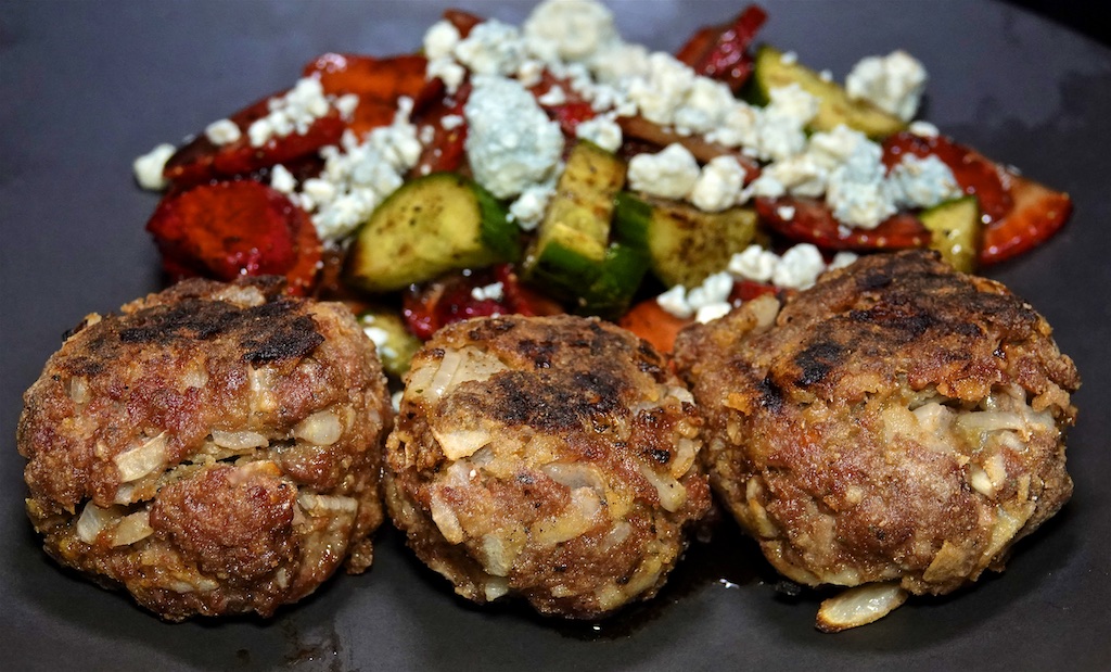 Sep 1: Heuvos Rancheros; Rissoles with Cucumber, Strawberry and Blue Cheese Salad