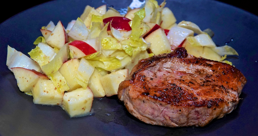 Nov 2: Bacon, Lettuce & Tomato Sandwich; Smoked Pork Chops with Apple Endive Salad