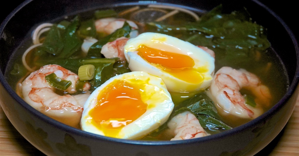 Nov 15: Afghani Pita; Soba Soup with Shrimp and Greens