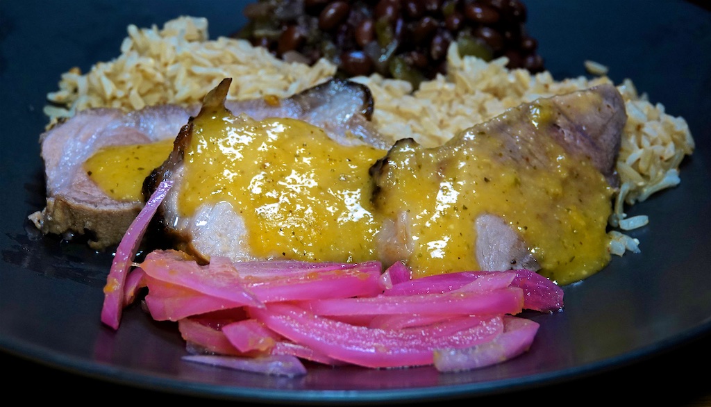 Feb 1: Nachos; Cuban-Style Roast Pork, Cuban Beans and Brown Rice