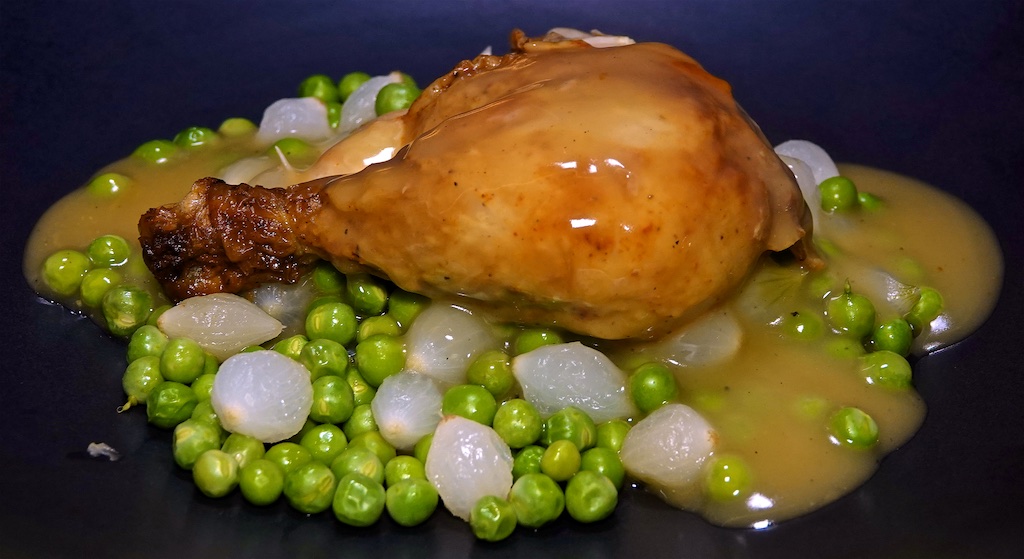 Feb 8: Gyro; BBQ Chicken Leg with Peas and Pearl Onions and Chicken Gravy