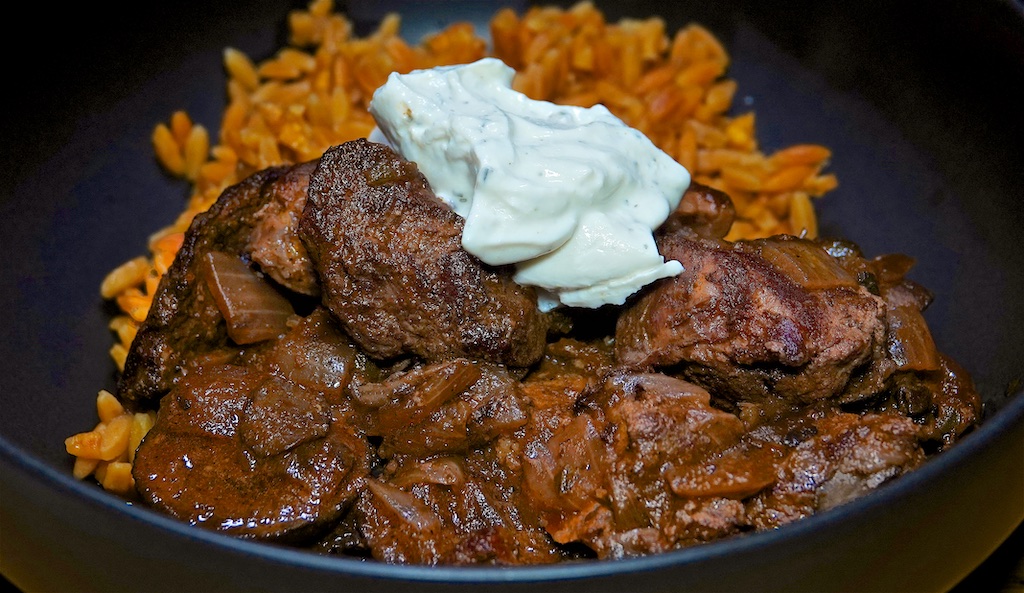 Feb 16: Heuvos Rancheros; Drunked Pork Stew with Red Wine and Orzo