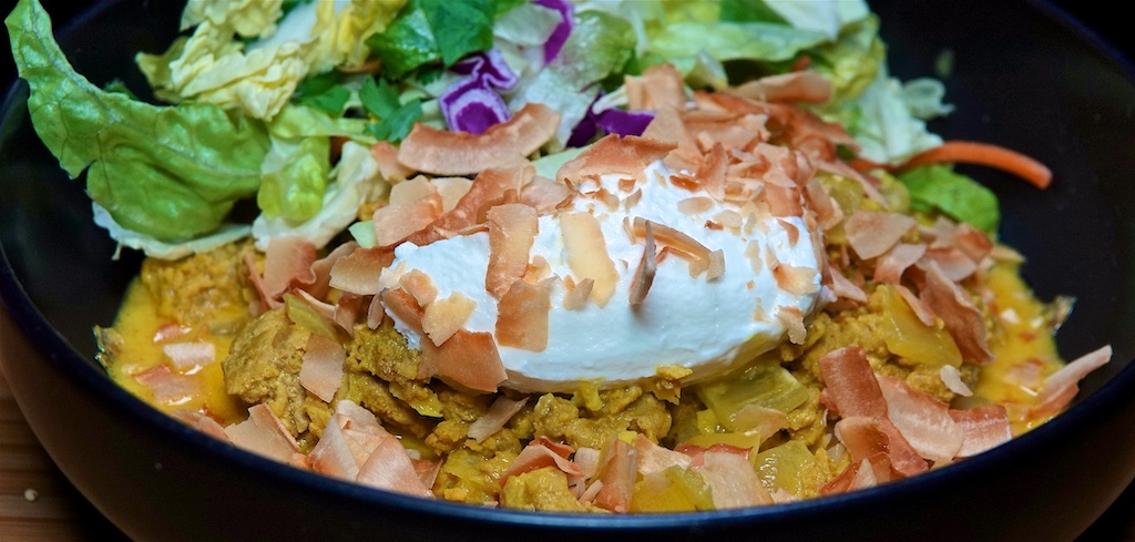 Feb 19: Baked Beans and Egg on Toast; Tumeric-Coconut Curry