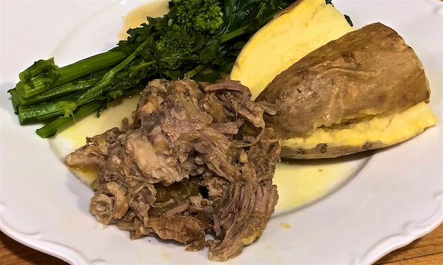 Feb 25: Luna Grill; Pulled Pork with Sweet Potato and Broccoli Rabe